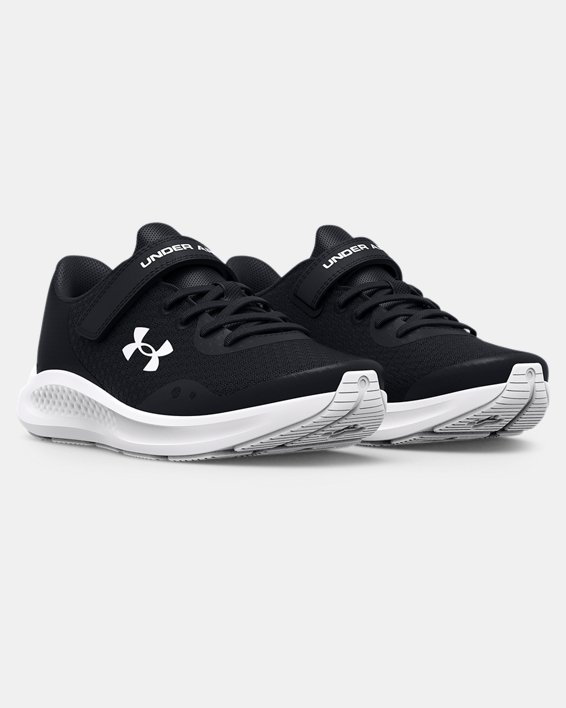Boys' Pre-School UA Pursuit 3 AC Running Shoes, Black, pdpMainDesktop image number 3